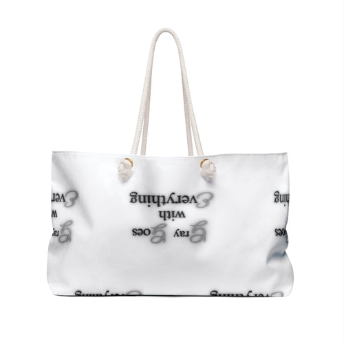 "Gray goes with everything" Weekender Bag