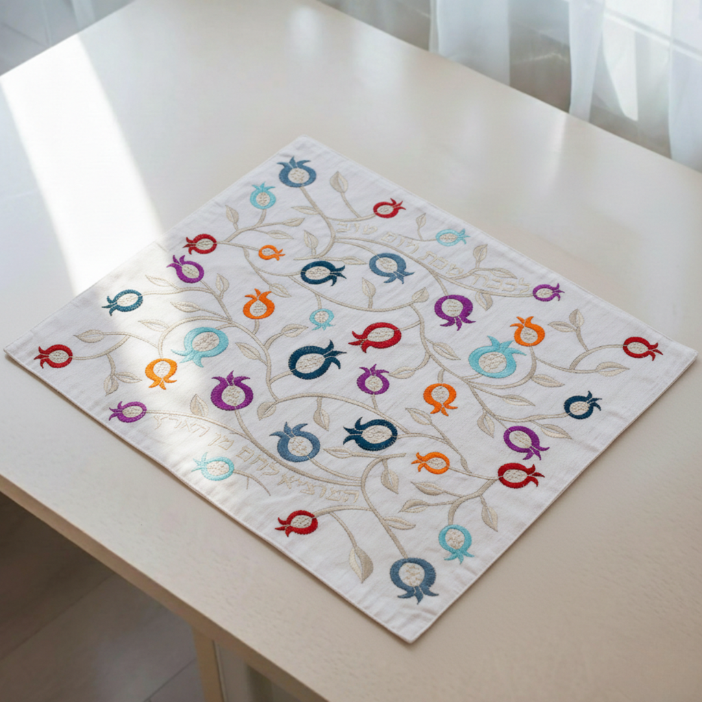 Unique Jewish Home Decor Shabbat Set – Pomegranate Chic Series
