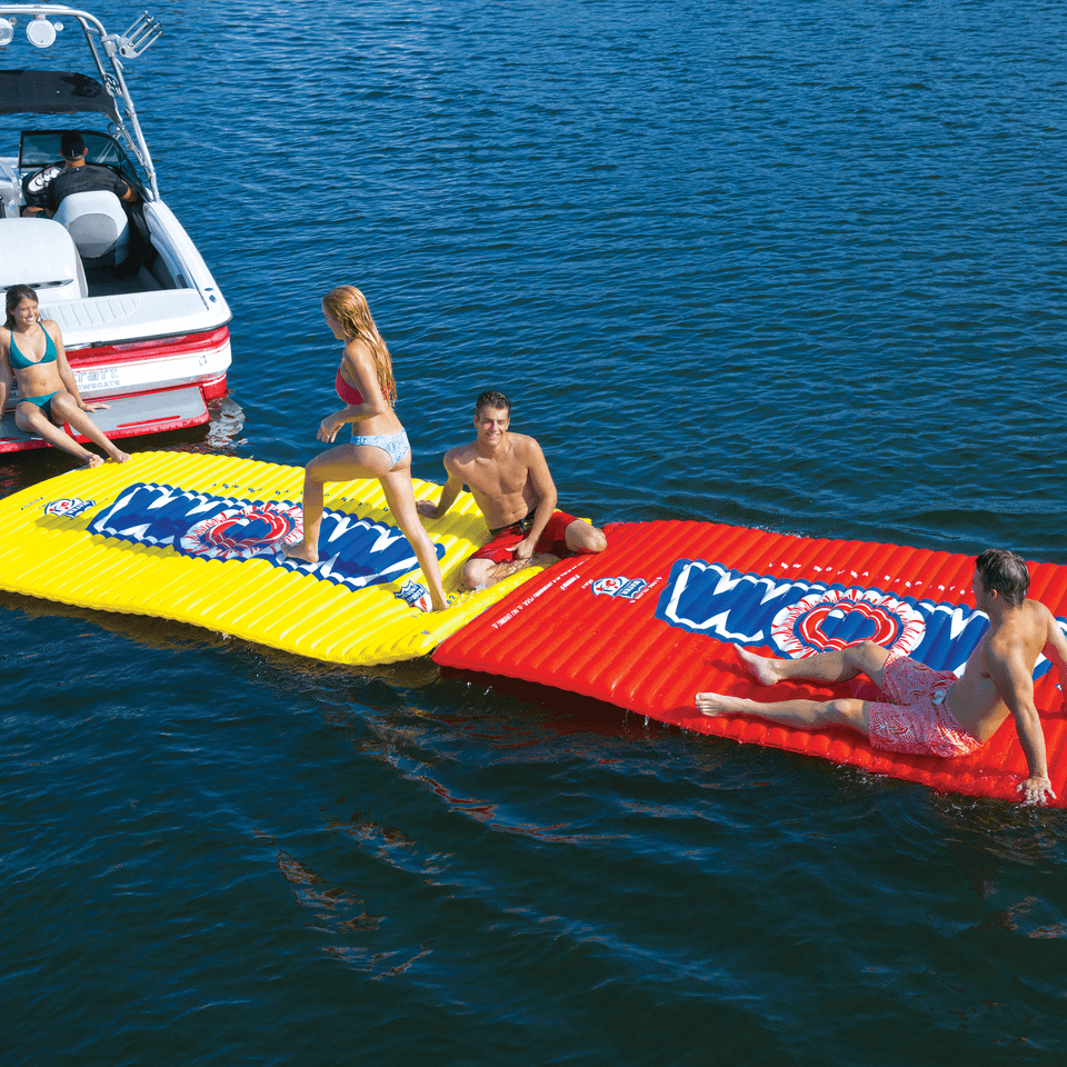 WOW Sports Floating Pool and Lake Water Walkway and Lounge - Yellow (12-2050)