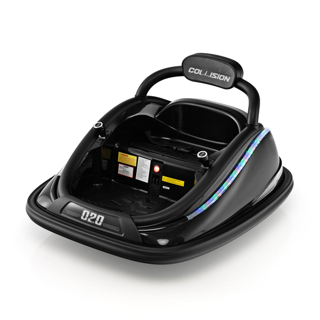 12V Kids Bumper Car Ride on Toy with Remote Control and 360 Degree Spin Rotation