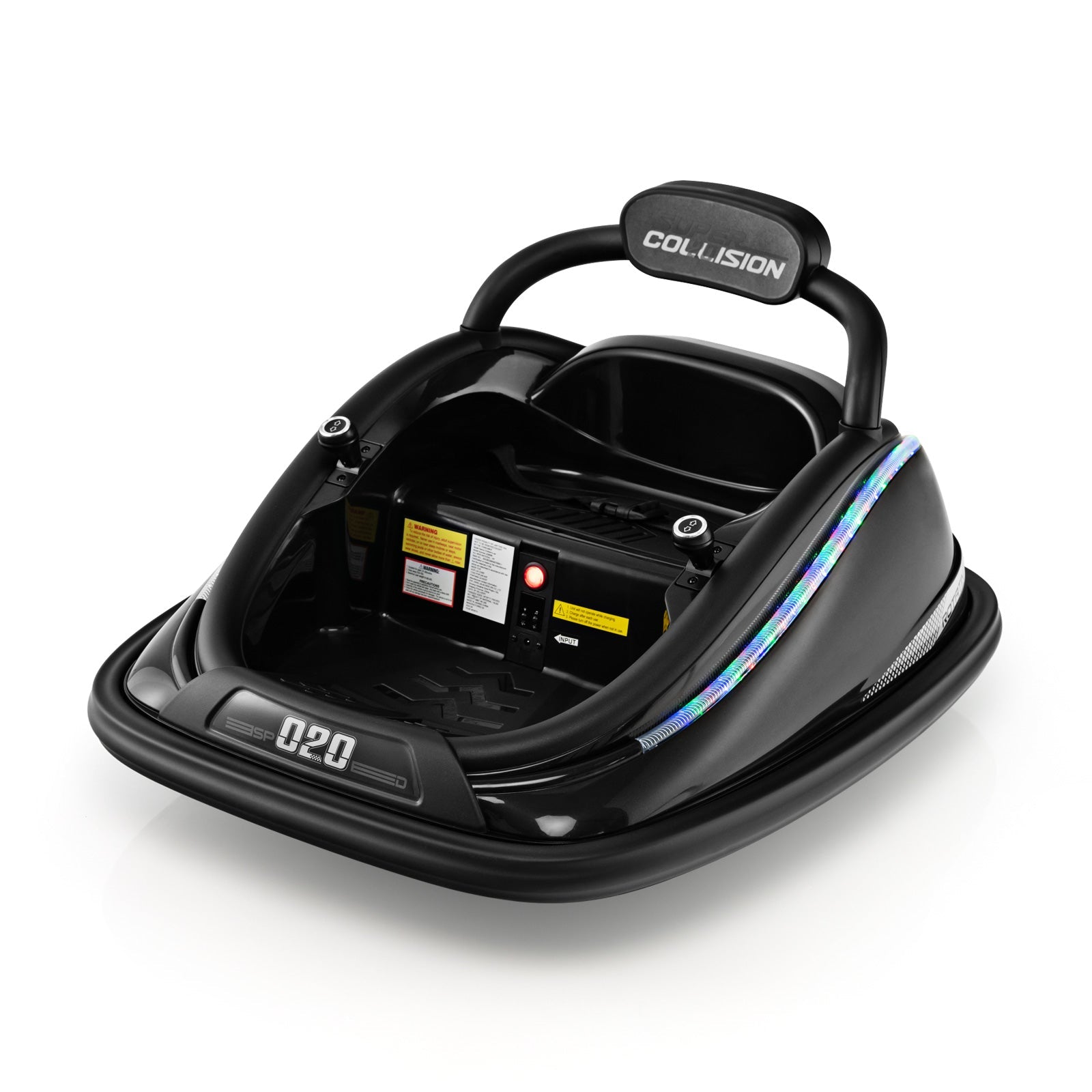 12V Kids Bumper Car Ride on Toy with Remote Control and 360 Degree Spin Rotation