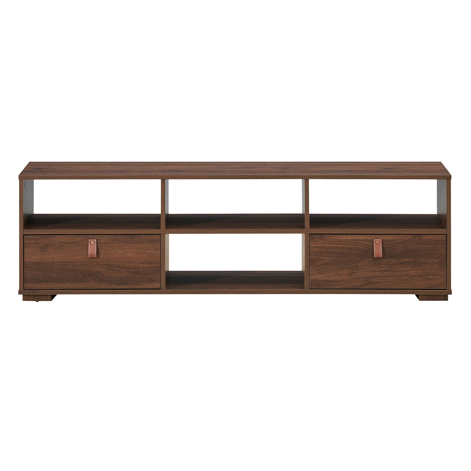 TV Stand Entertainment Media Center Console for TV's up to 60 Inch with Drawers Walnut