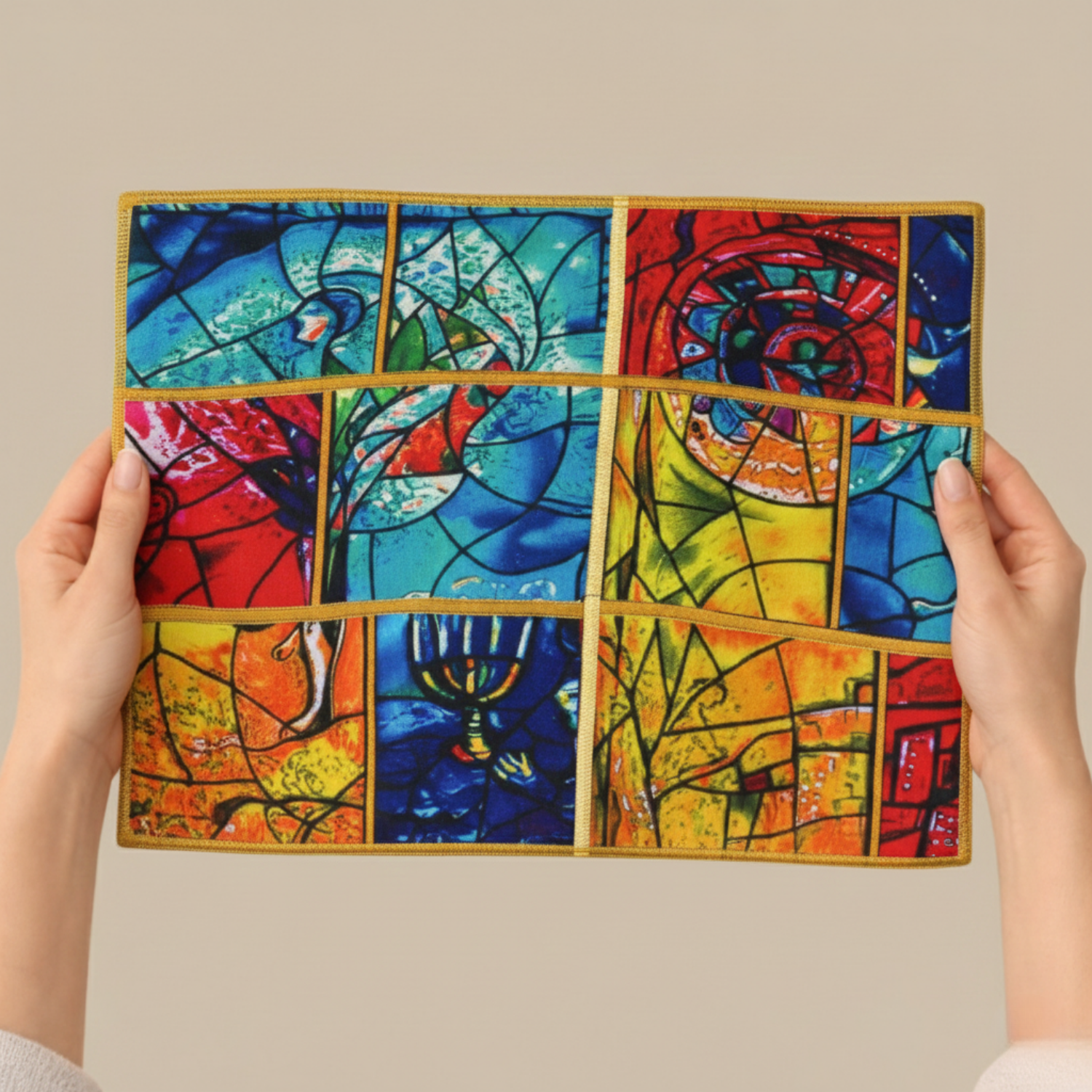 Shabbat Challah Cover Made from Sustainable Bamboo Fabric - Chagall Cover Series