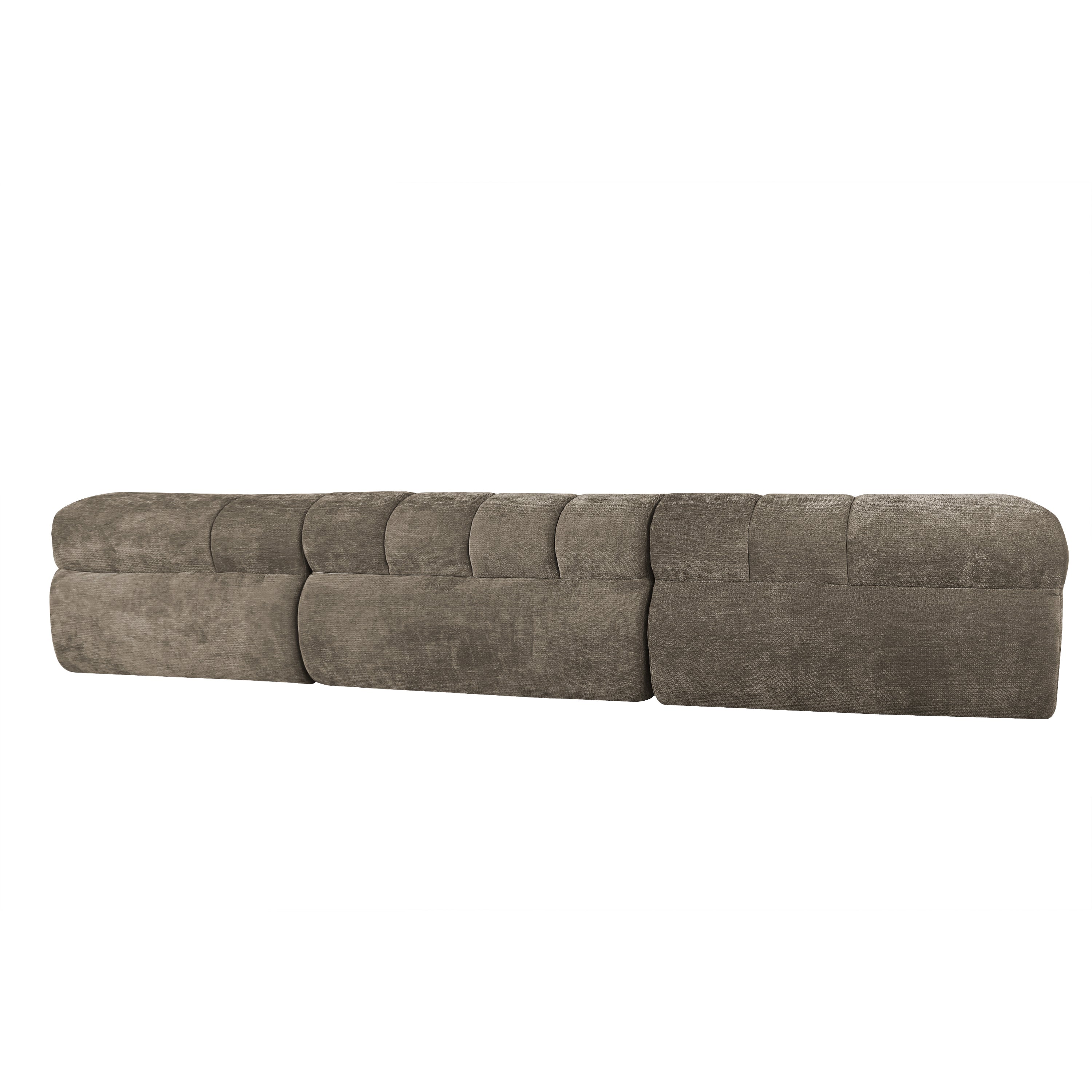 Sectional Sofa L-Shape High-Density Foam Espresso 4 Seat 122 In