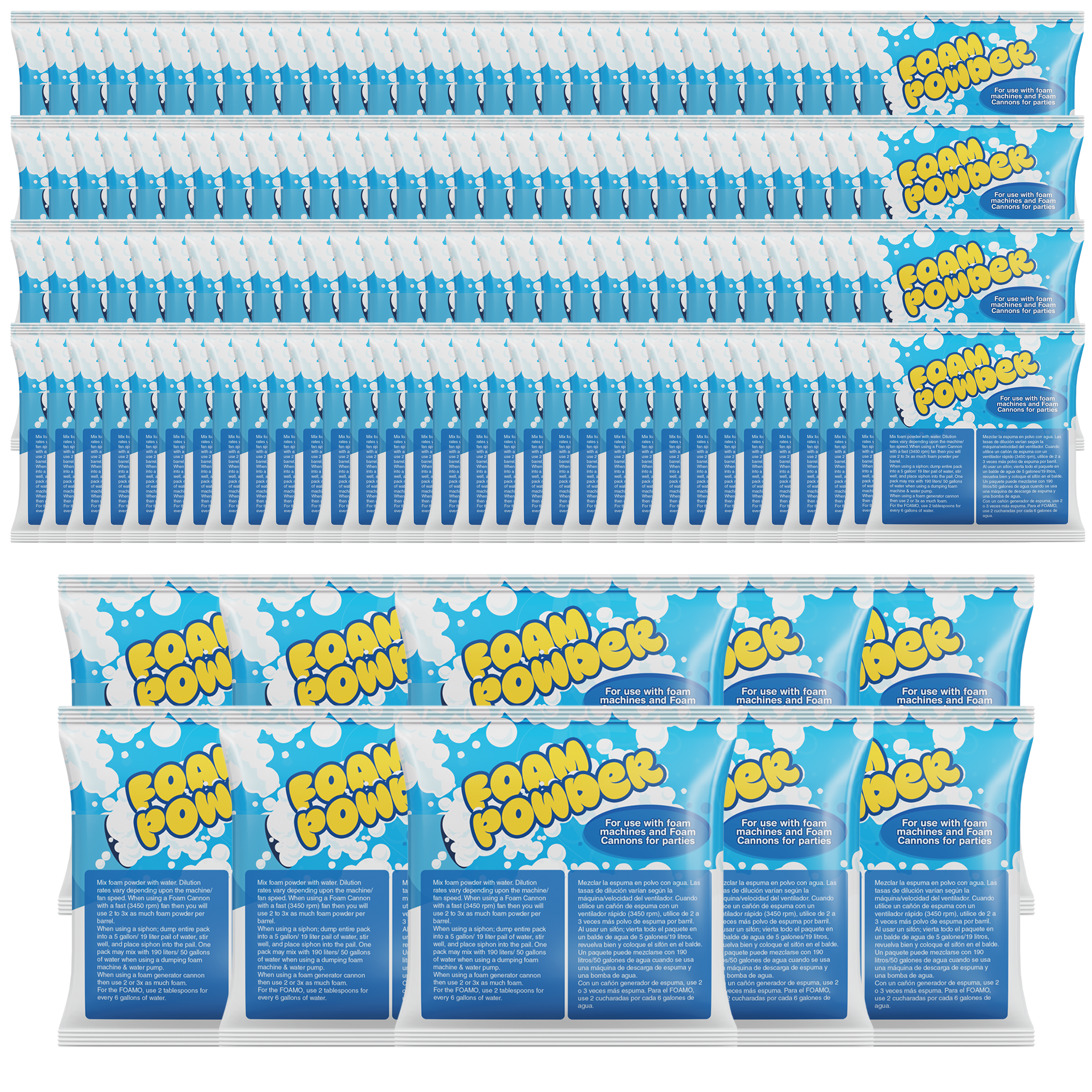 FOAM POWDER PACKS $15 ea. 160 POWDER PACKS (3 Free Super E Foam Units incl.)