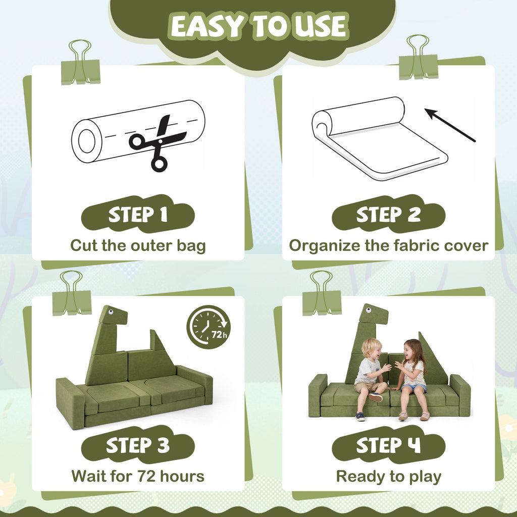 13 Pieces Modular Kids Play Couch for Inspiring Creativity