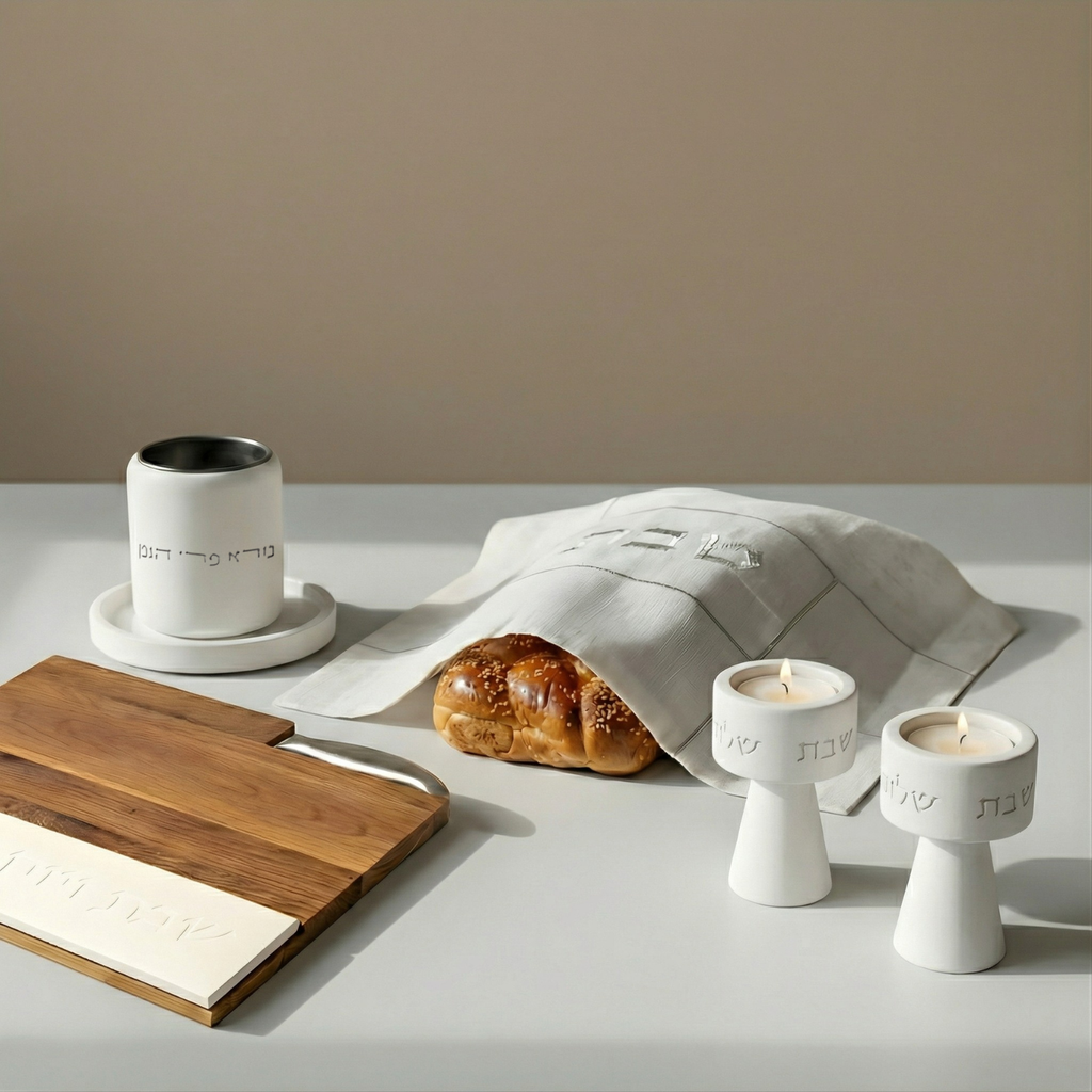 Butcher for Shabbat designed from natural concrete and a knife – Board & Blade series