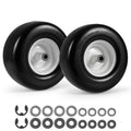 13 x 6.50-6 Flat Free Tires and Wheels 2 Pack Solid Rubber Tires-White