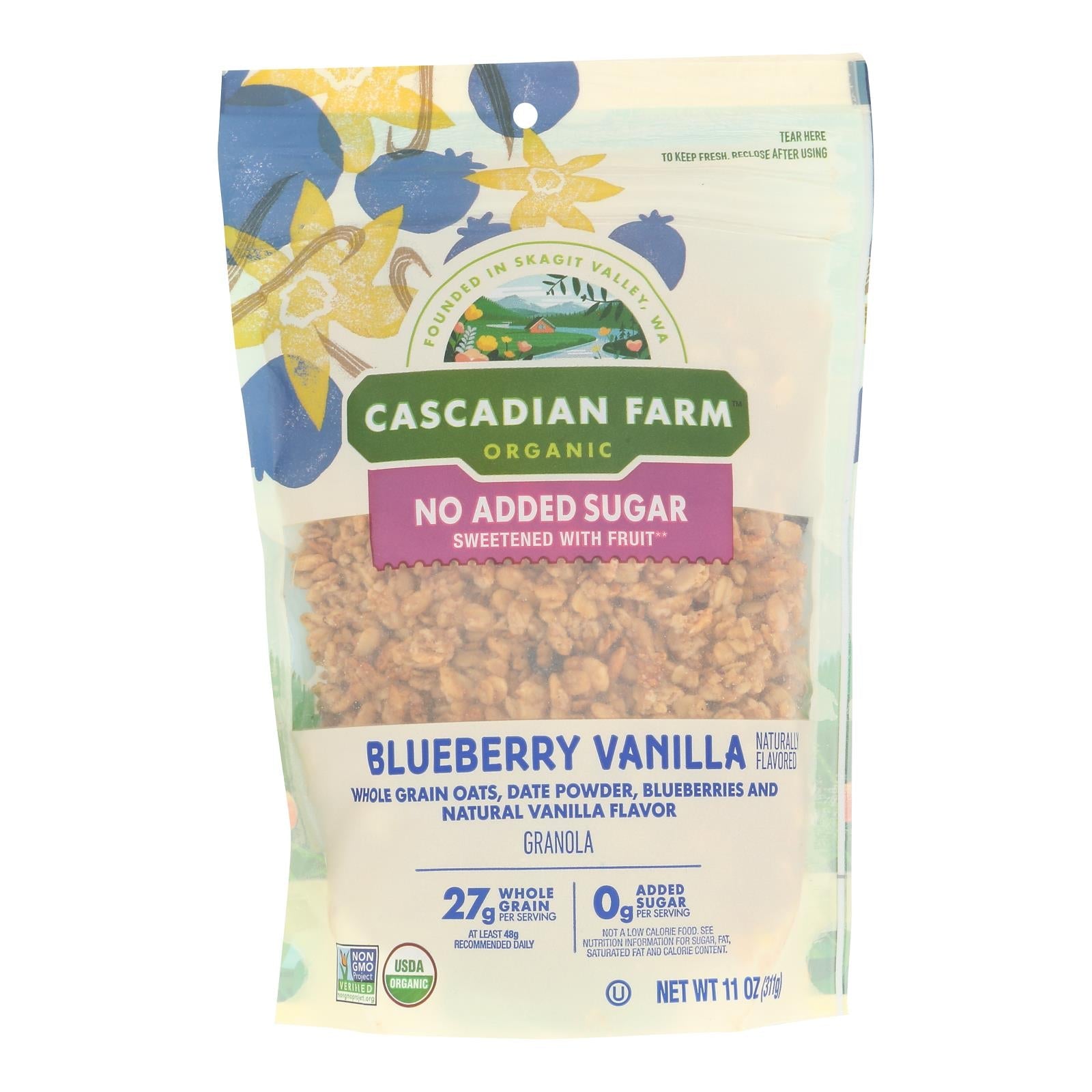Cascadian Farm Organic Blueberry Vanilla Granola - 11 Oz (Case of 4)