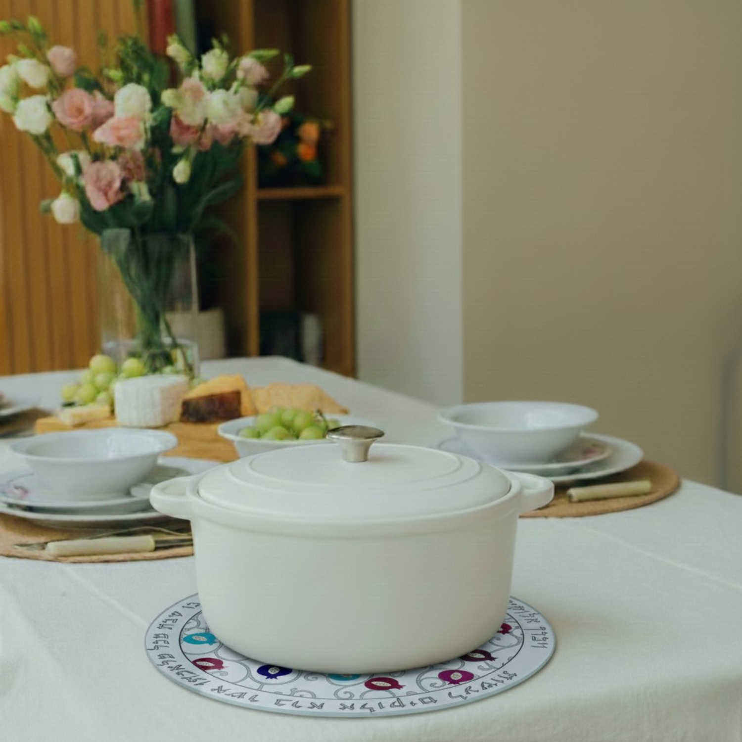 Unique Jewish Home Decor Shabbat Set – Pomegranate Chic Series