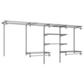 4-8 Feet Closet Organizers and Storage System with Hanging Rod for Laundry Bedroom