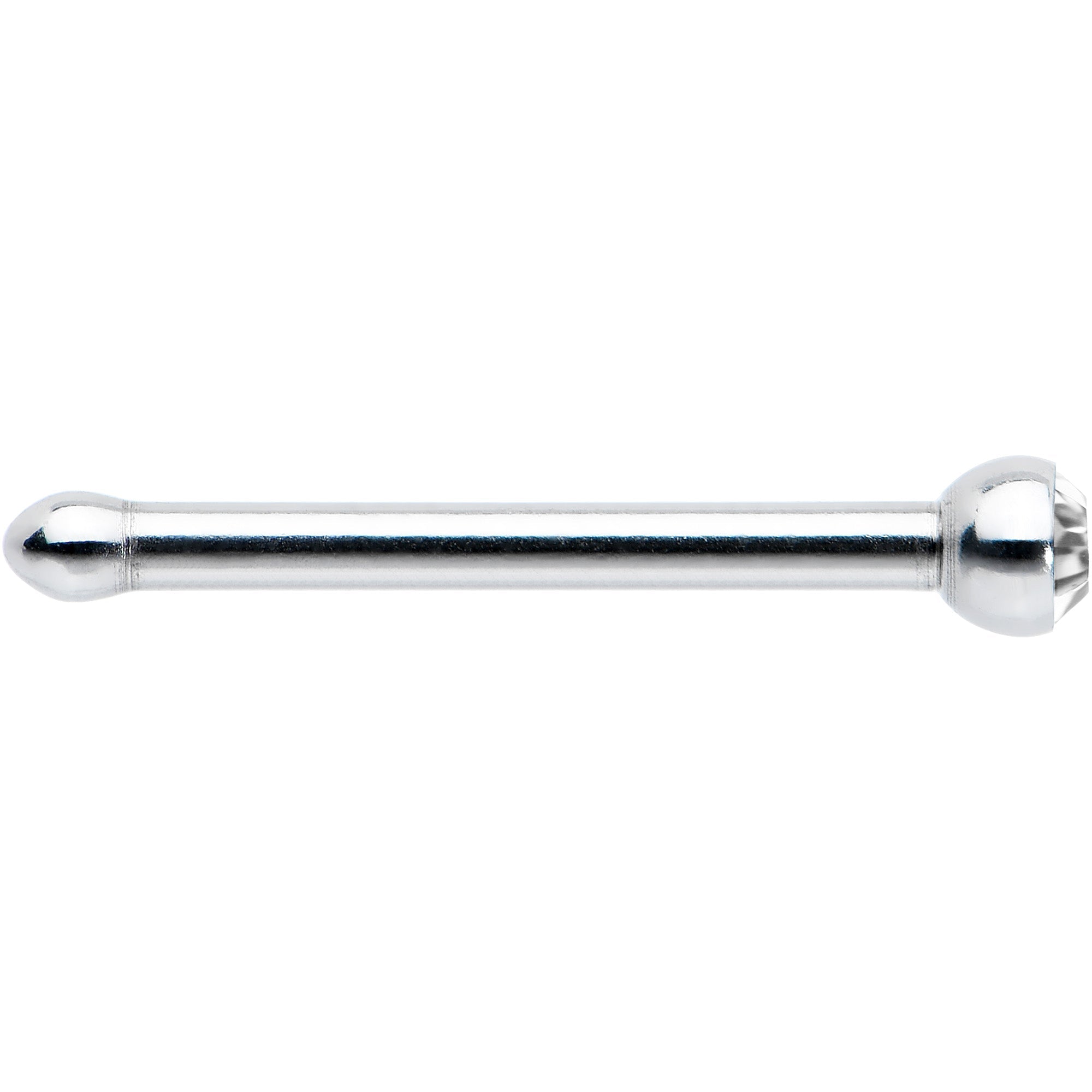 20G Stainless Steel Crystalline Gem Micro Nose Bone