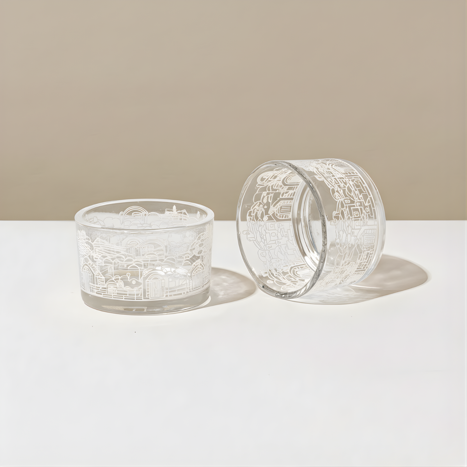 Modern Jerusalem Glass Candle Holders - Jerusalem Glass series