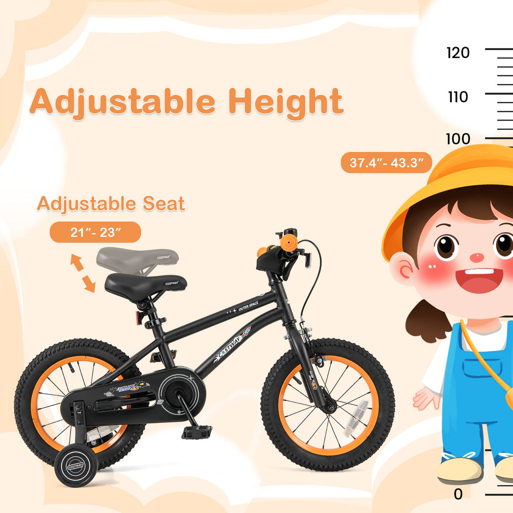 16-Inch Kids Bike Sport Bicycle for 4-7 Years Old with Adjustable Seat and Reflectors-16 inches