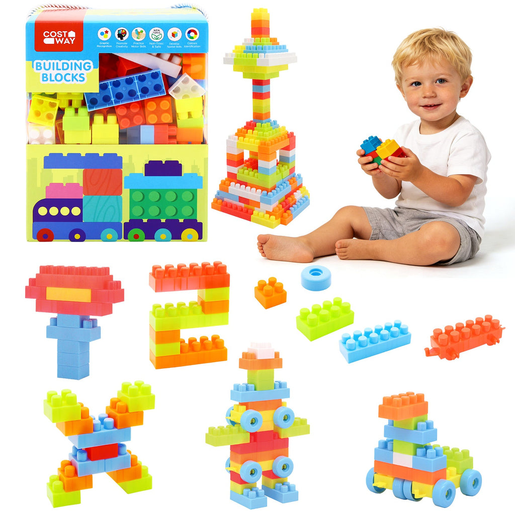 150 Pcs Toddler Building Blocks Toy STEM Montessori Early Learning Toys for 3+ year old