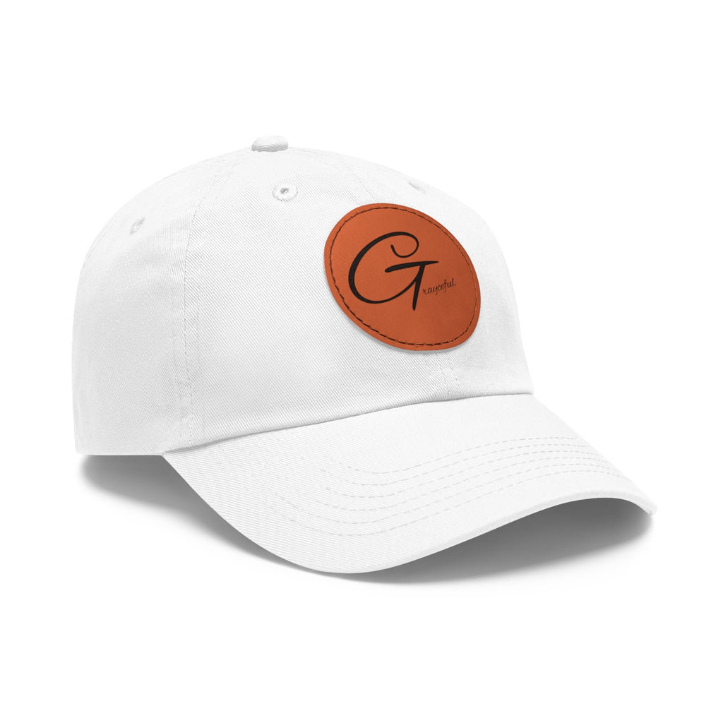 Hat with Leather Patch (Round)