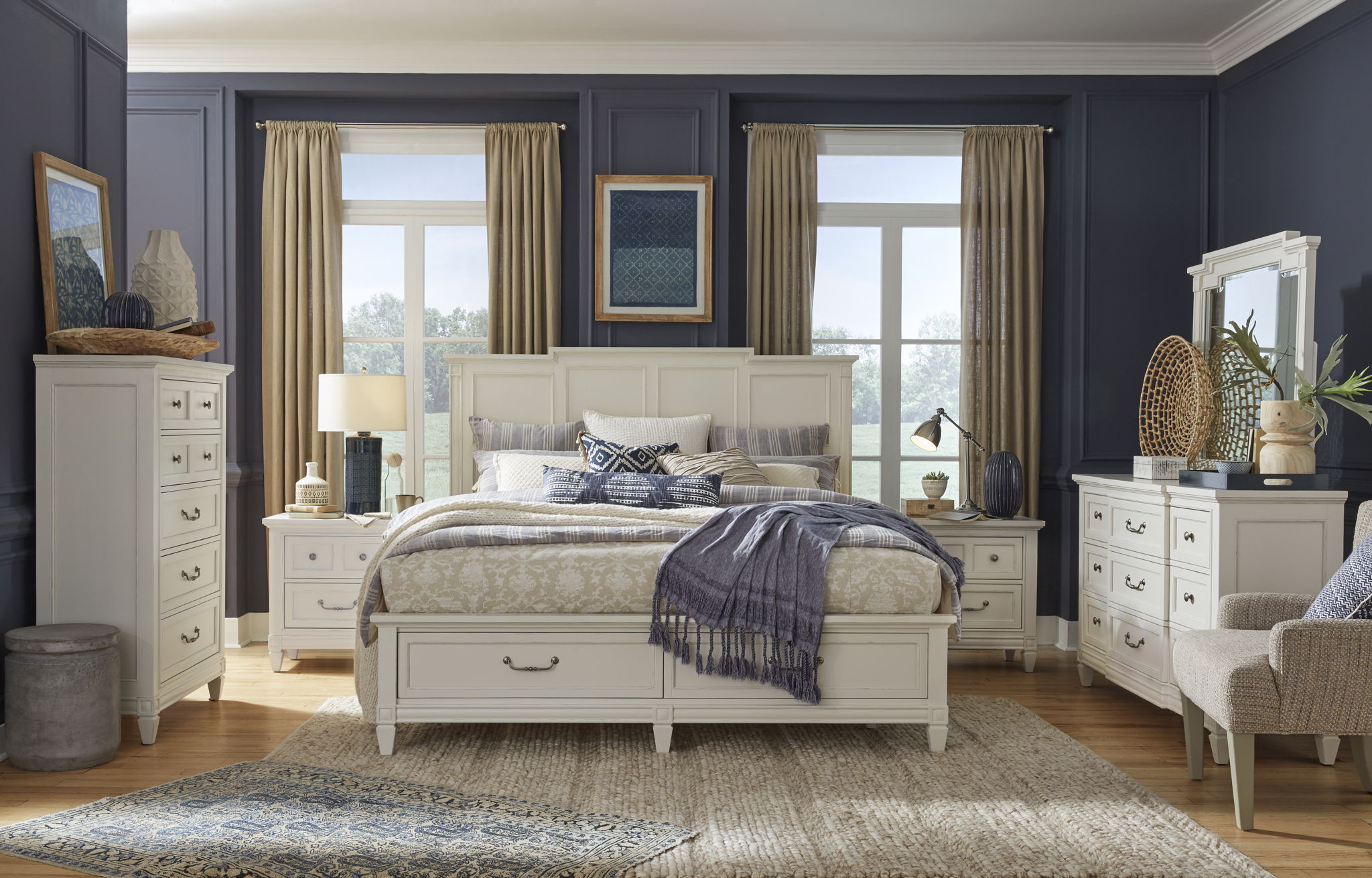 Willowbrook - Drawer Chest - Egg Shell White With Slight Rub Through