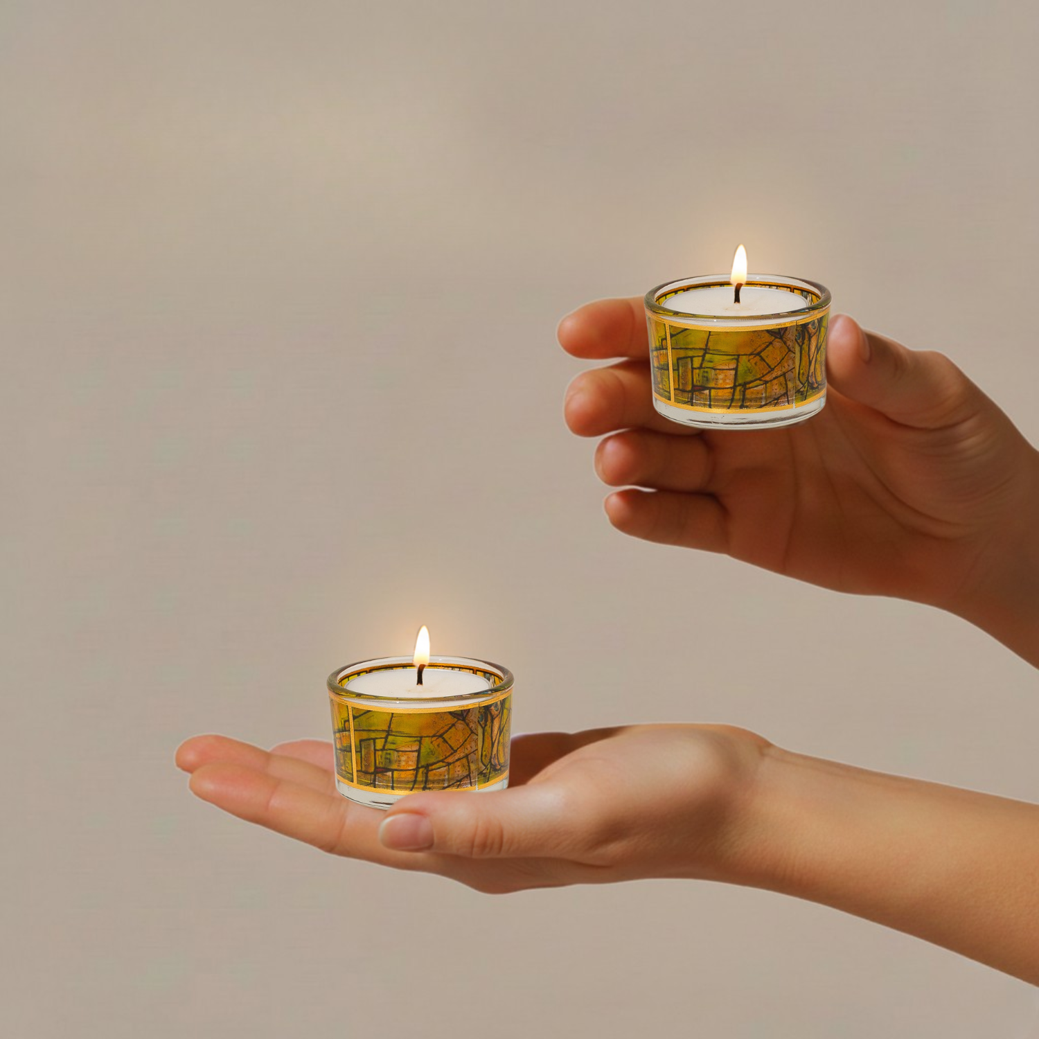 Decorative Sabbath Candle Holders – Chagall Glass