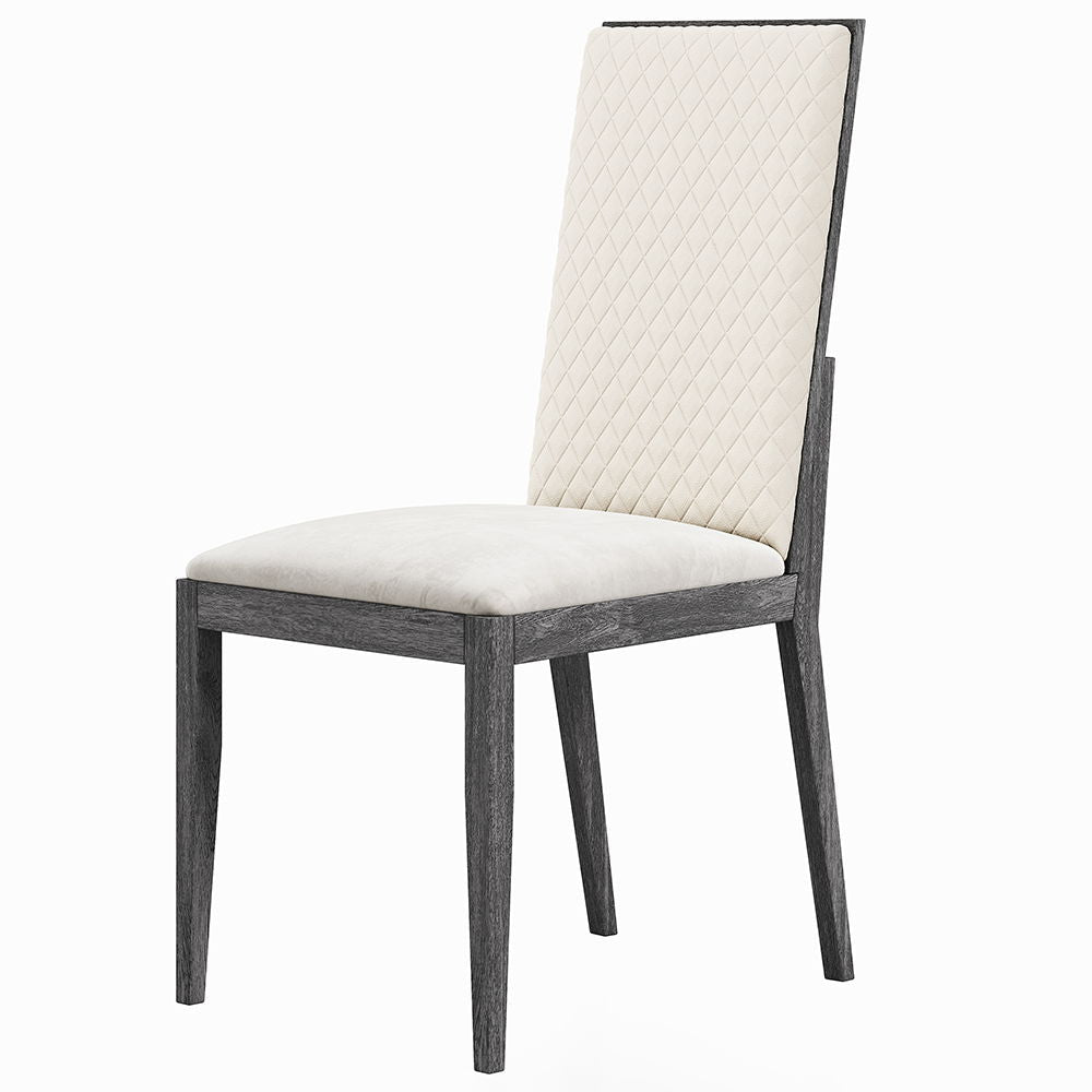 Venezia - Synthetic Leather Side Chair (Set of 2) - Gray