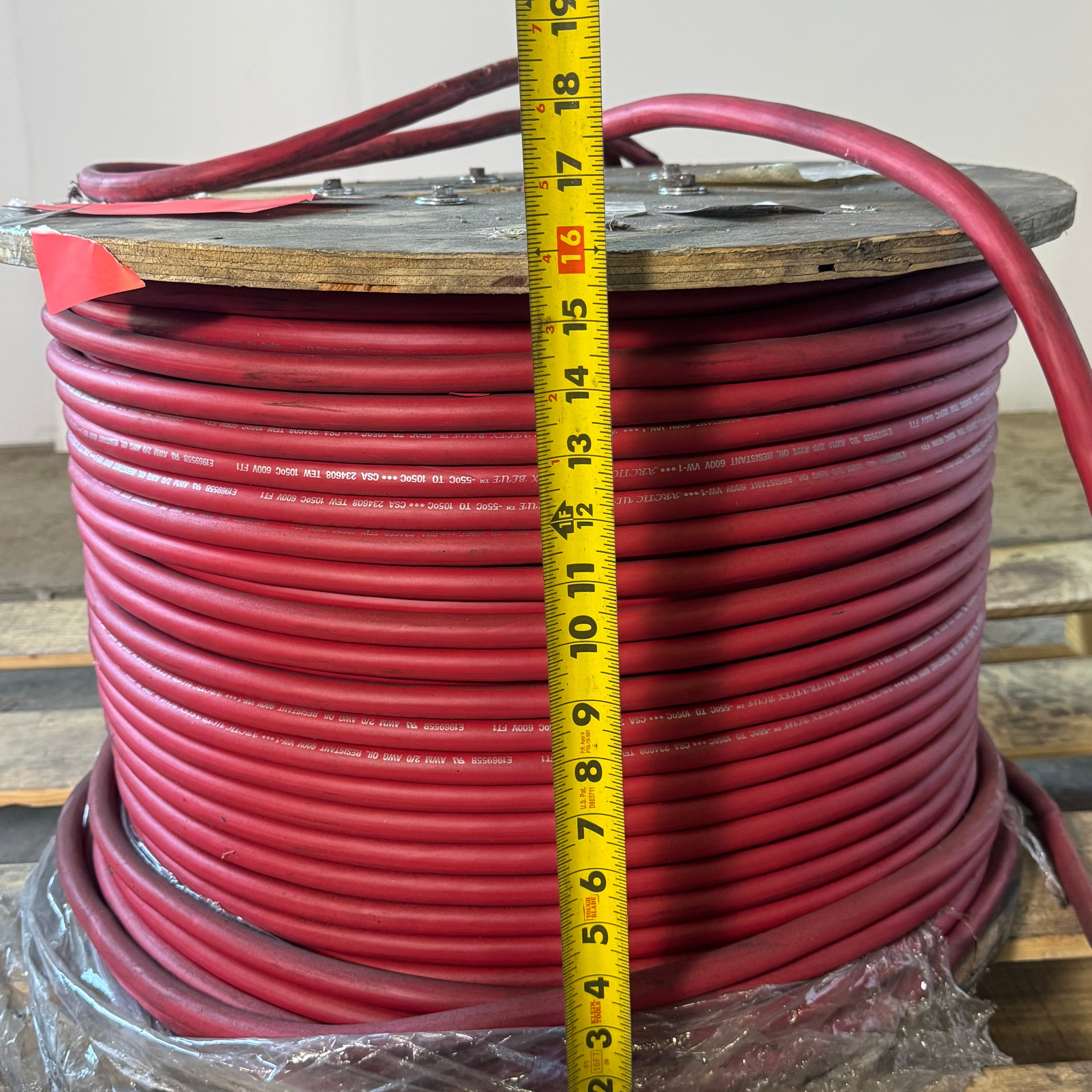 POLAR WIRE PRODUCTS Arctic Ultraflex Battery Cable Sz 1000' L , Red AUF-2/0RED