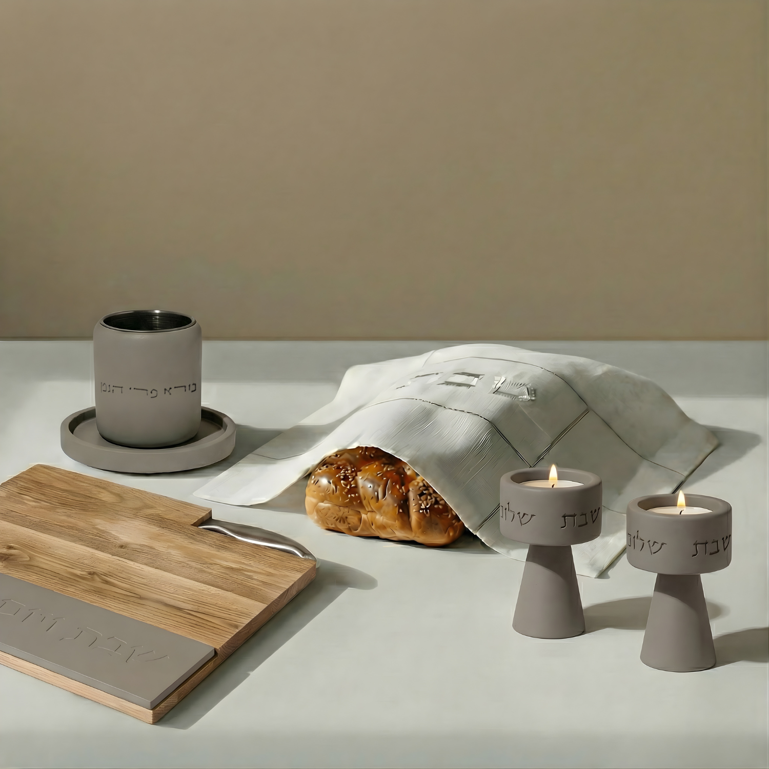 Luxurious Shabbat Table Set – Timeless Glow Series