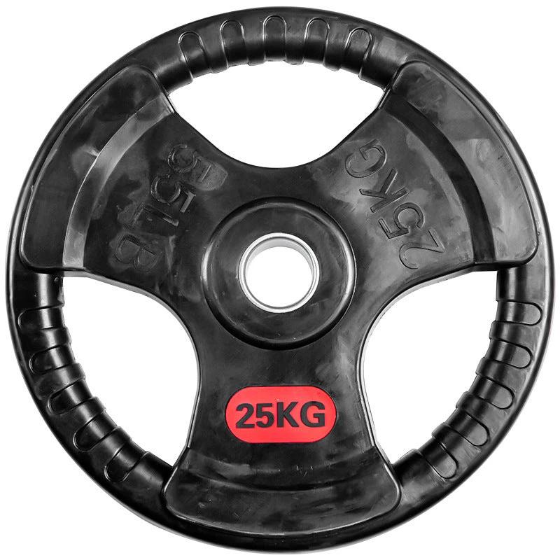 Special Three-Hole Rubber Bag For Gym Weightlifting Barbell Rubber Barbell