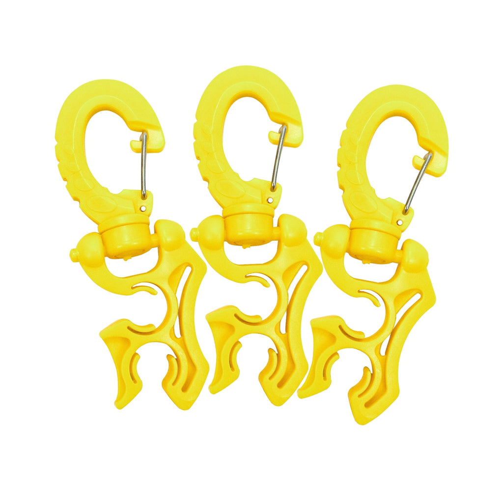 Scuba Choice Double Hose Holder Clip 3 Pack Bundle