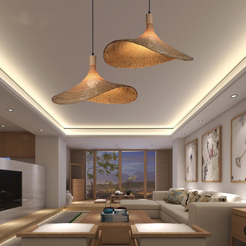 Bamboo Modern Japanese Chandelier Lamp