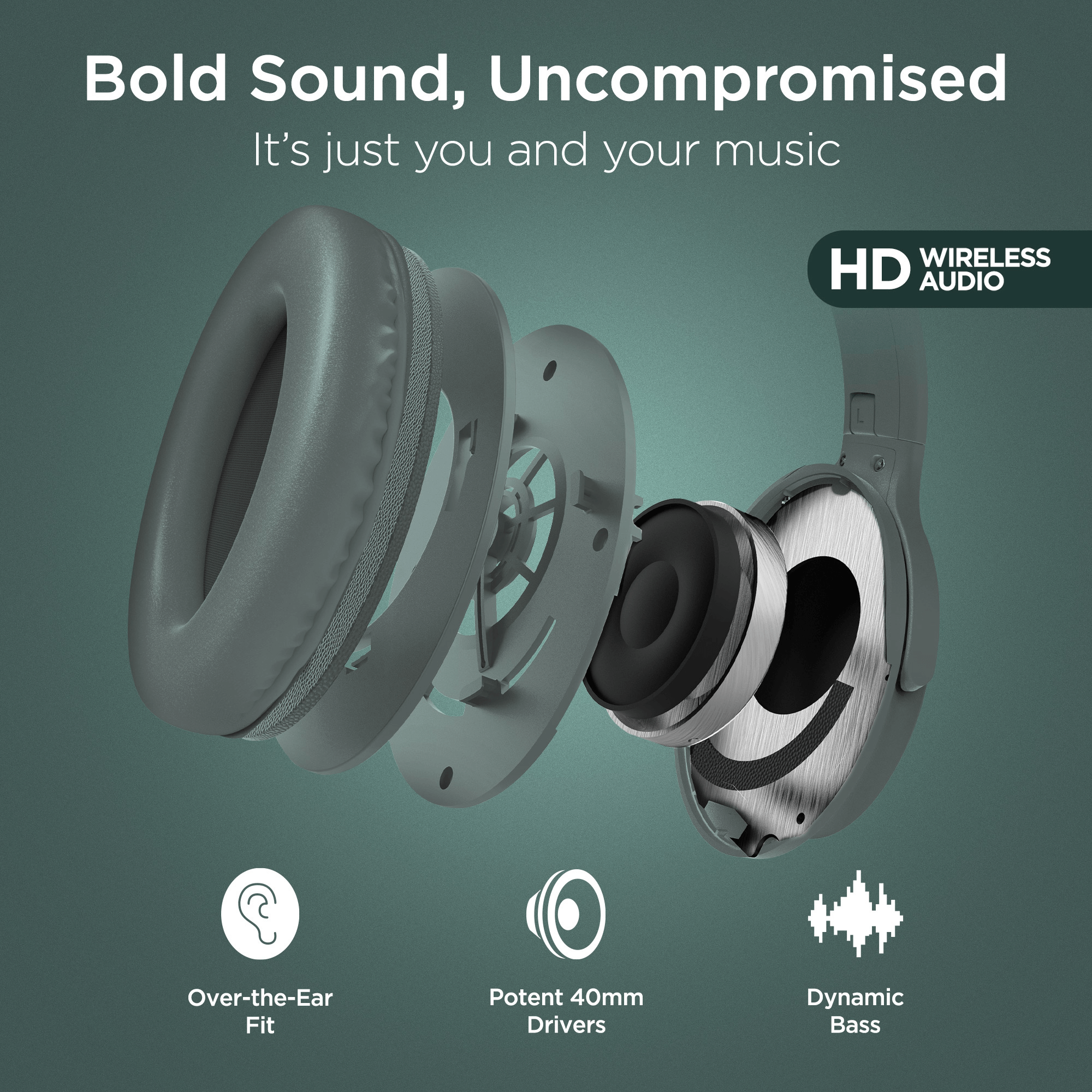 HyperGear Stealth2 ANC Wireless Headphones