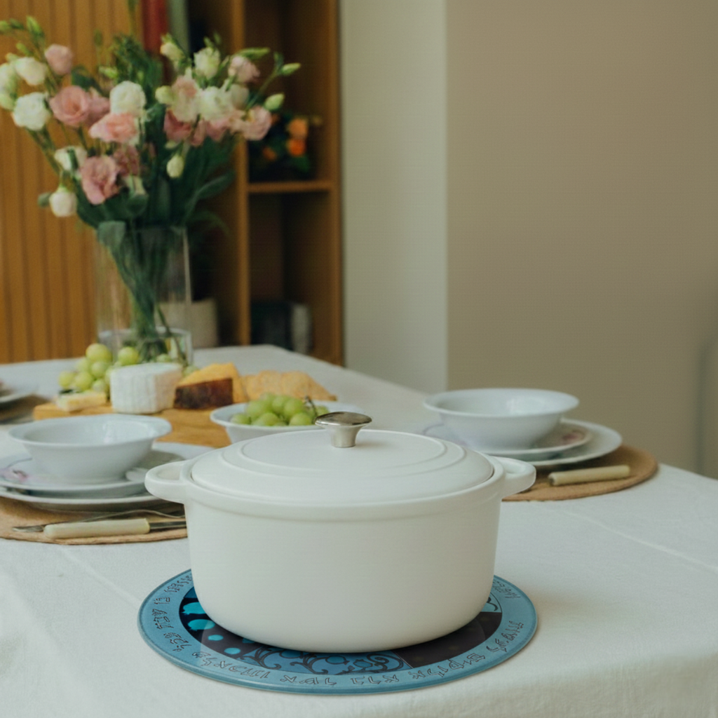 Pot base with a modern and clean design | Handmade from tempered glass | Aqua Spirit series