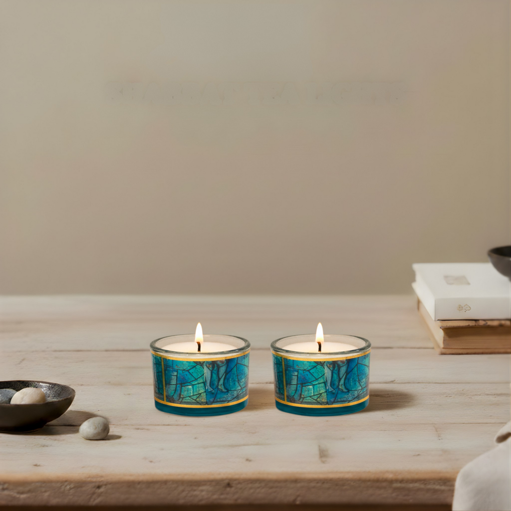 Stylish Judaica Candle Holders – Chagall Glass