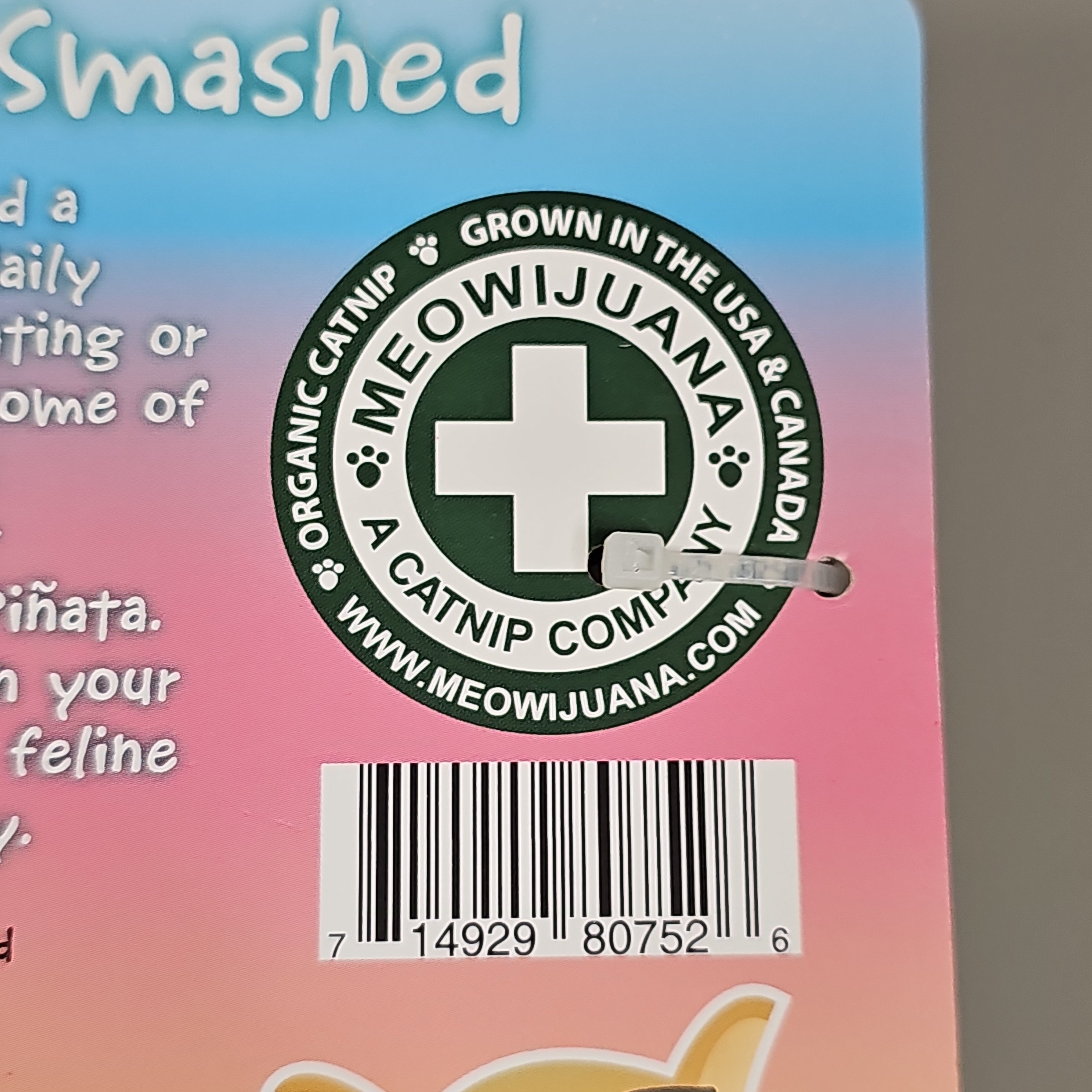 SMARTER PAW Meowijuana Organic Catnip Toy Get Smashed Llama Party Pinata Cat Toy (New)