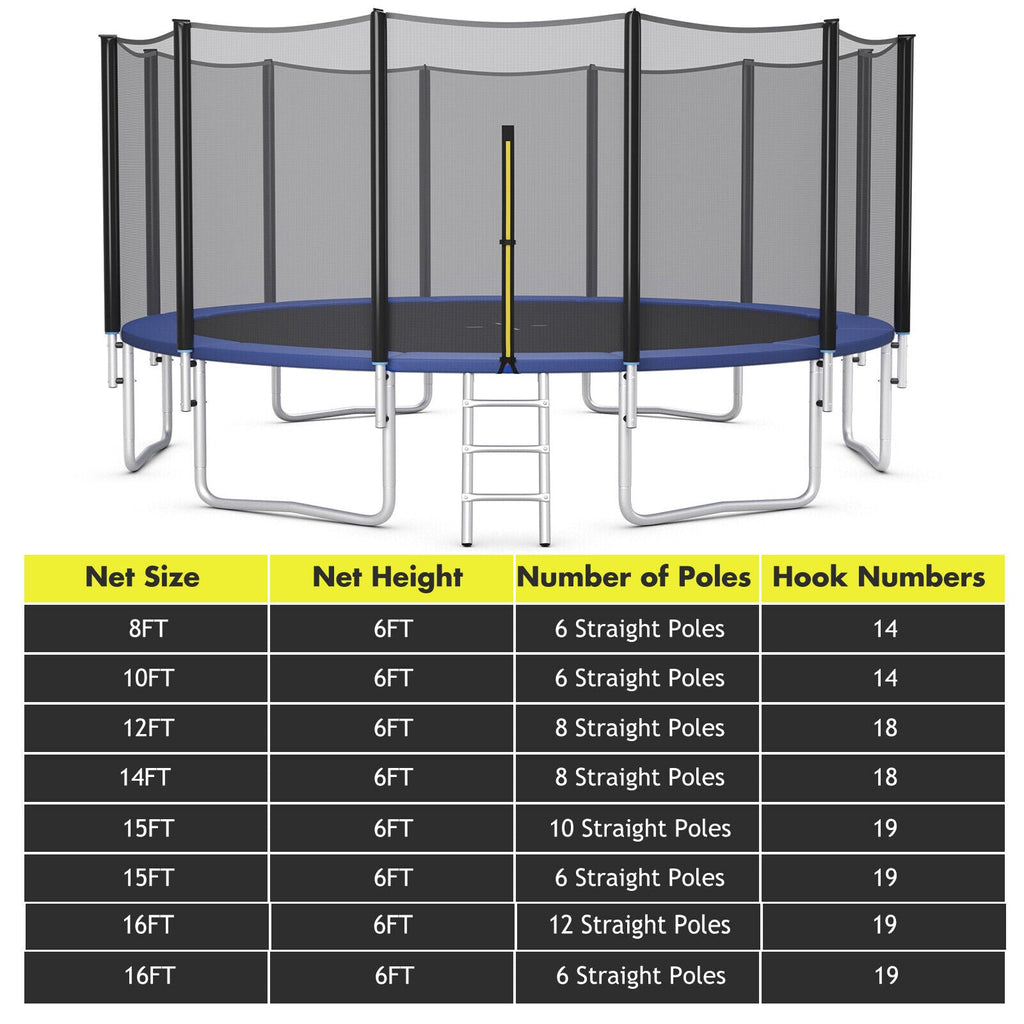 15/16 Feet Trampoline Replacement Safety Net