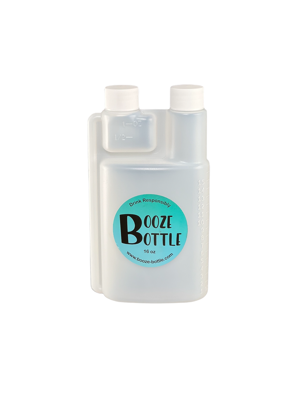 16 oz Booze Bottles - The Ultimate Liquor Storage Flask & Shot Glass all in One - Can be Personalized
