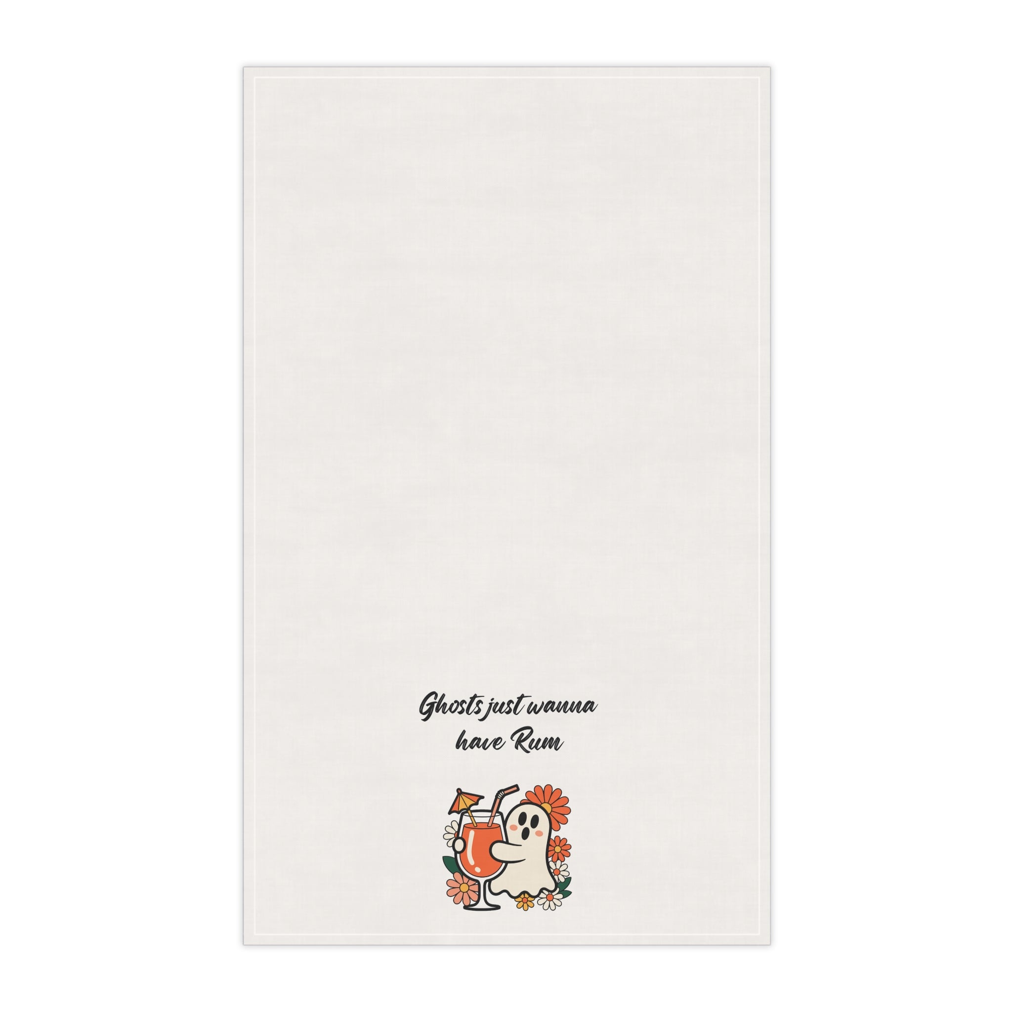 "Ghosts just wanna have Rum" Boo-tifully Tipsy Ghost Kitchen Towels, Halloween Kitchen Decor, Fun Gifts for Home, Funny Dish Towels, Spooky Party Essentials