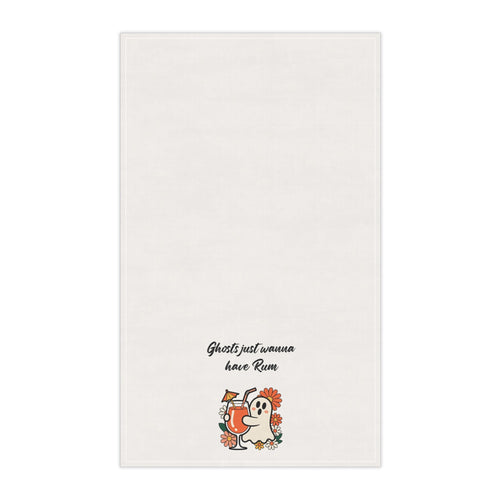 "Ghosts just wanna have Rum" Boo-tifully Tipsy Ghost Kitchen Towels, Halloween Kitchen Decor, Fun Gifts for Home, Funny Dish Towels, Spooky Party Essentials