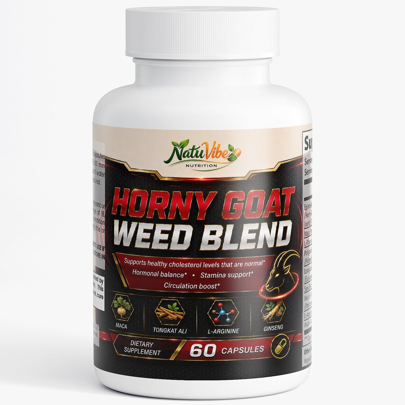 Horny Goat Weed Blend™ – Maca, Tongkat Ali & L-Arginine | Sexual Health, Stamina & Libido Support | 60 Caps