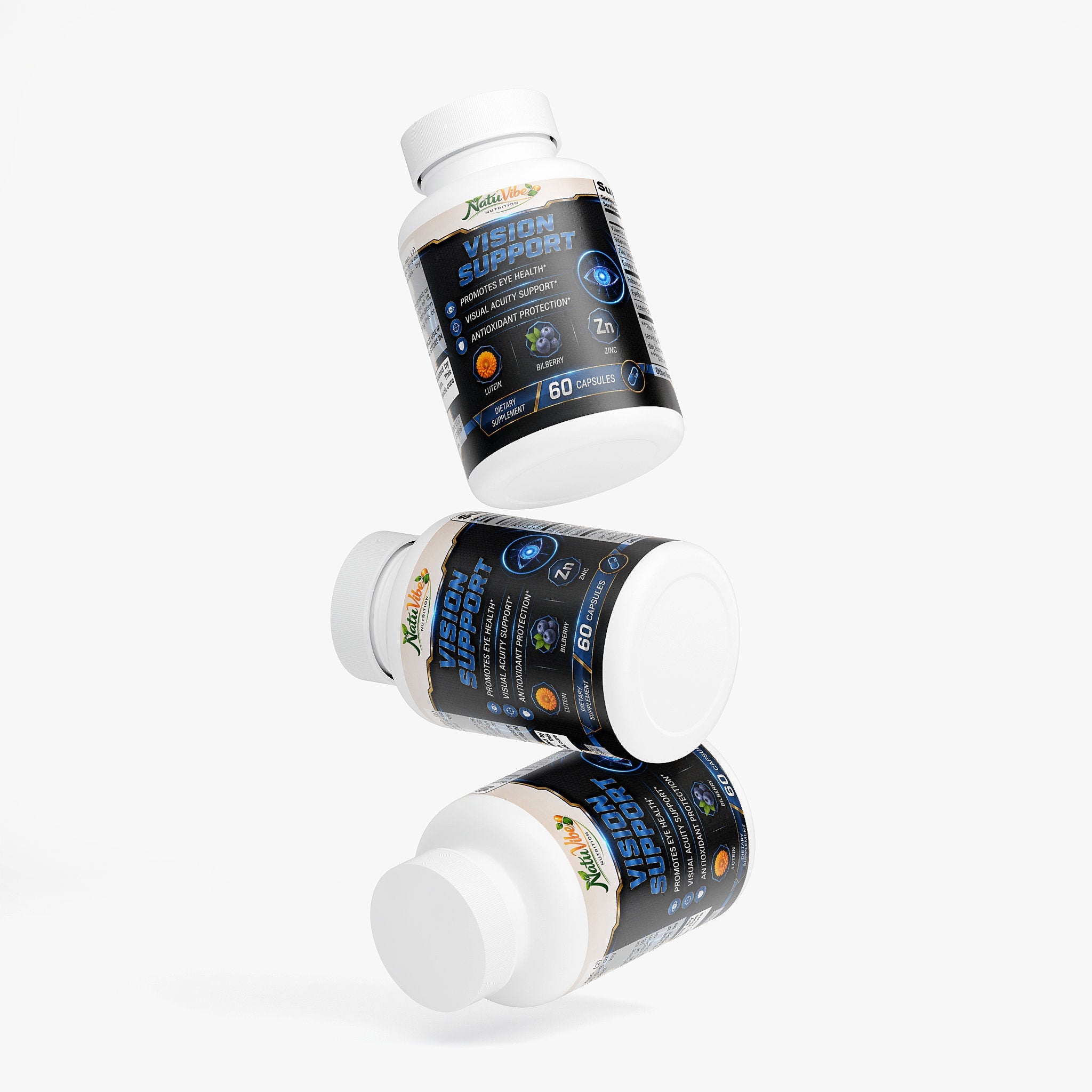 Eye Health Supplement 30 days supply – Lutein, Bilberry & Eyebright for Clear Vision & Antioxidants