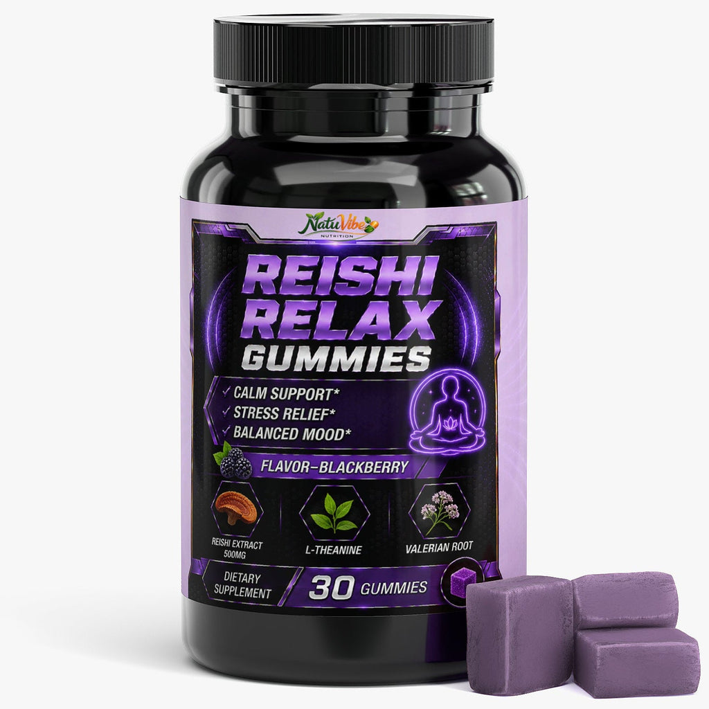 Reishi Relax Gummies 30 days supply - Calm support, Stress relief, Balanced mood