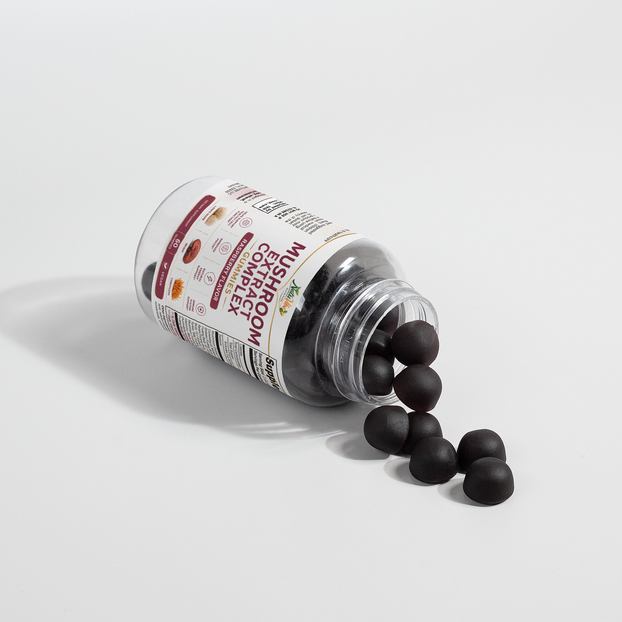 Mushroom Extract Complex Gummies – Lion’s Mane, Reishi & Cordyceps | Focus, Energy & Immunity | 60 Gummies
