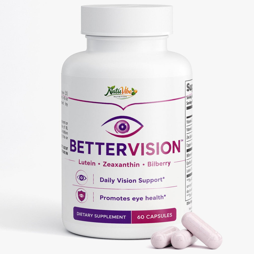 BetterVision™ – Daily Eye Health Supplement | Lutein, Zeaxanthin & Bilberry for Vision Support | 60 Caps