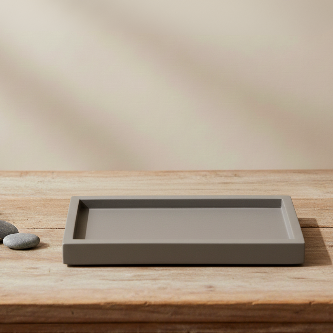 Set of Candle holders designed to sit on a modern concrete tray - Pure Line Series