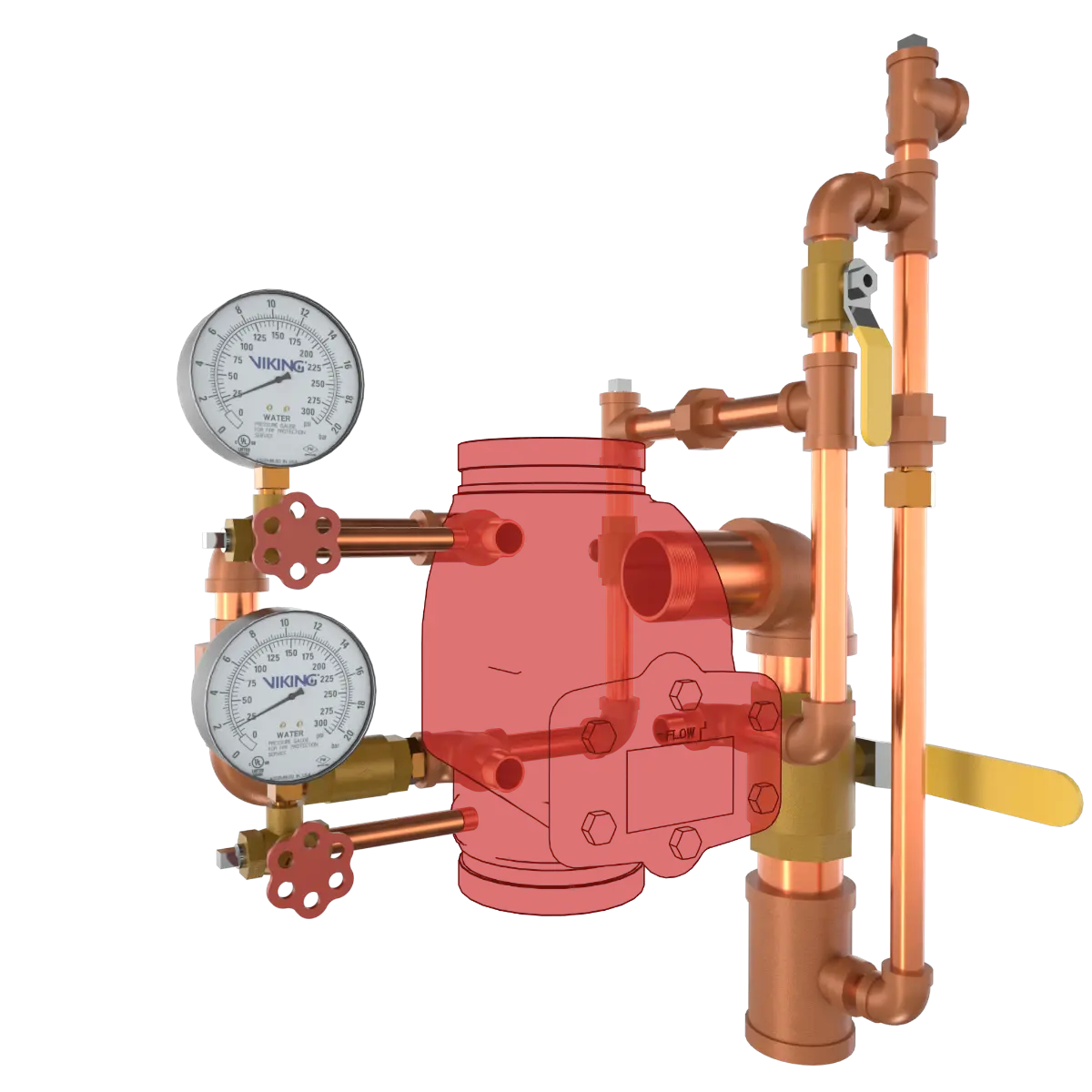 Model J-1 Alarm Check Valve Vertical Loose Trim