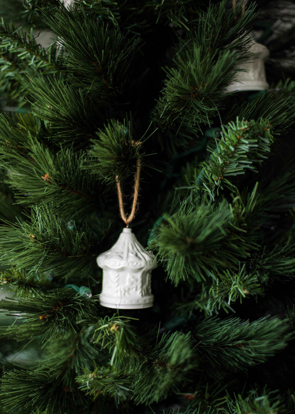 Handmade Porcelain Christmas Ornaments: Train Car