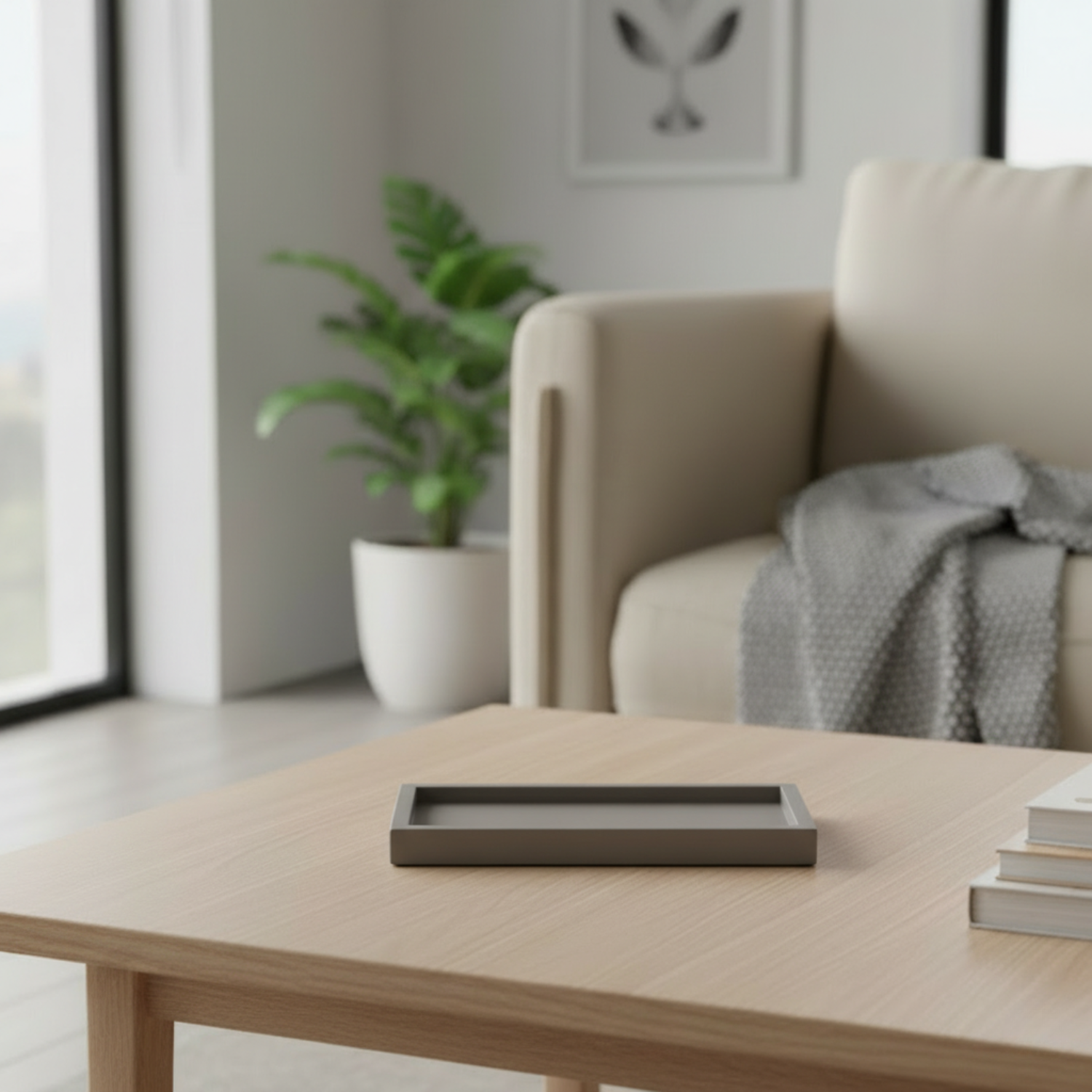 Sleek Concrete Tray for Candles & Home Decor – Nest Series
