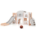 All-in-1 Toddler Slide Playset Playground with Tunnel and Ladder and Basketball