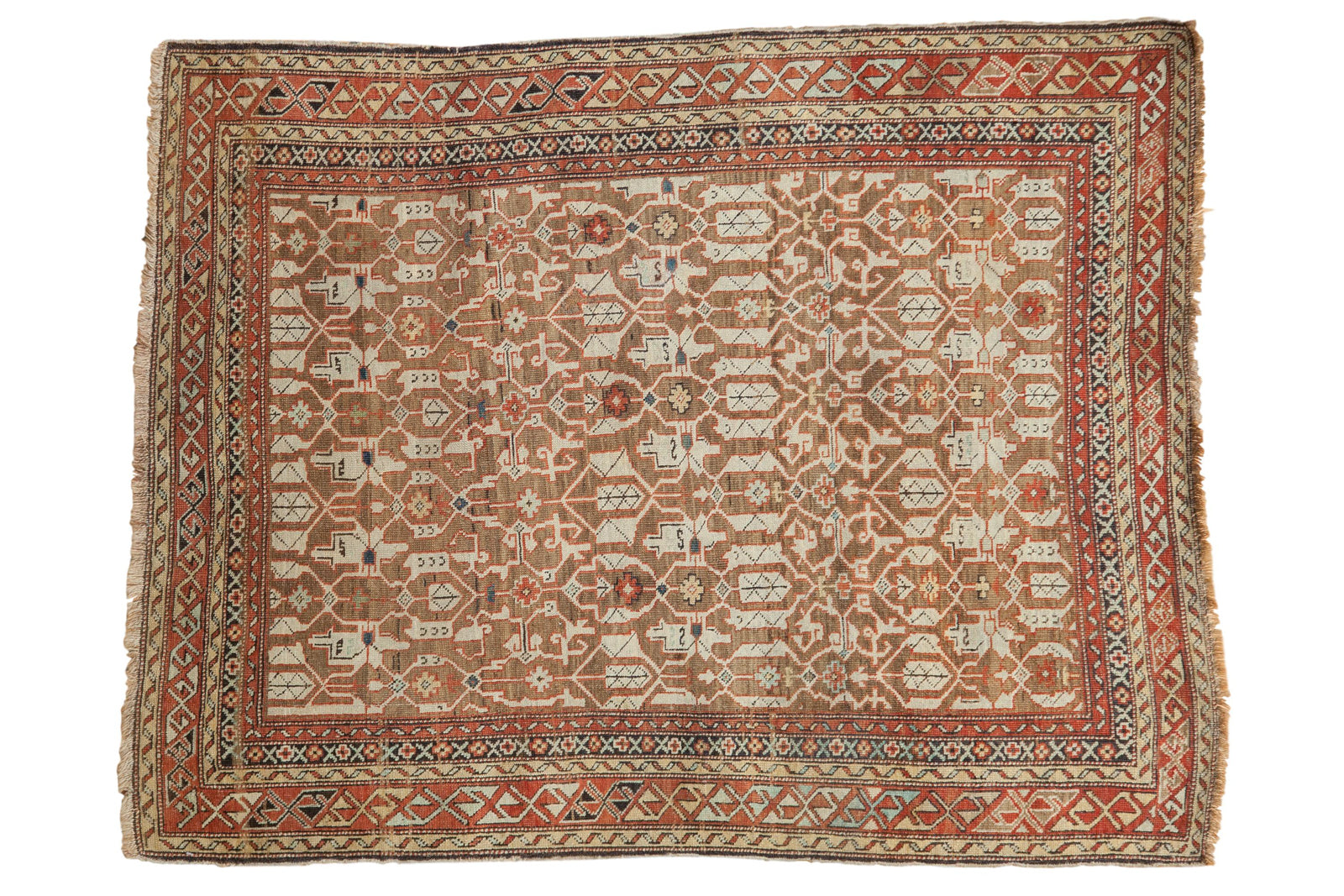 3.5x4.5 Antique Caucasian Rug
