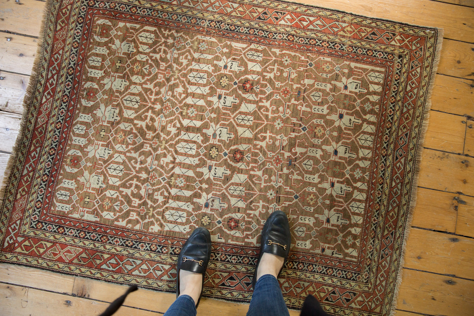 3.5x4.5 Antique Caucasian Rug