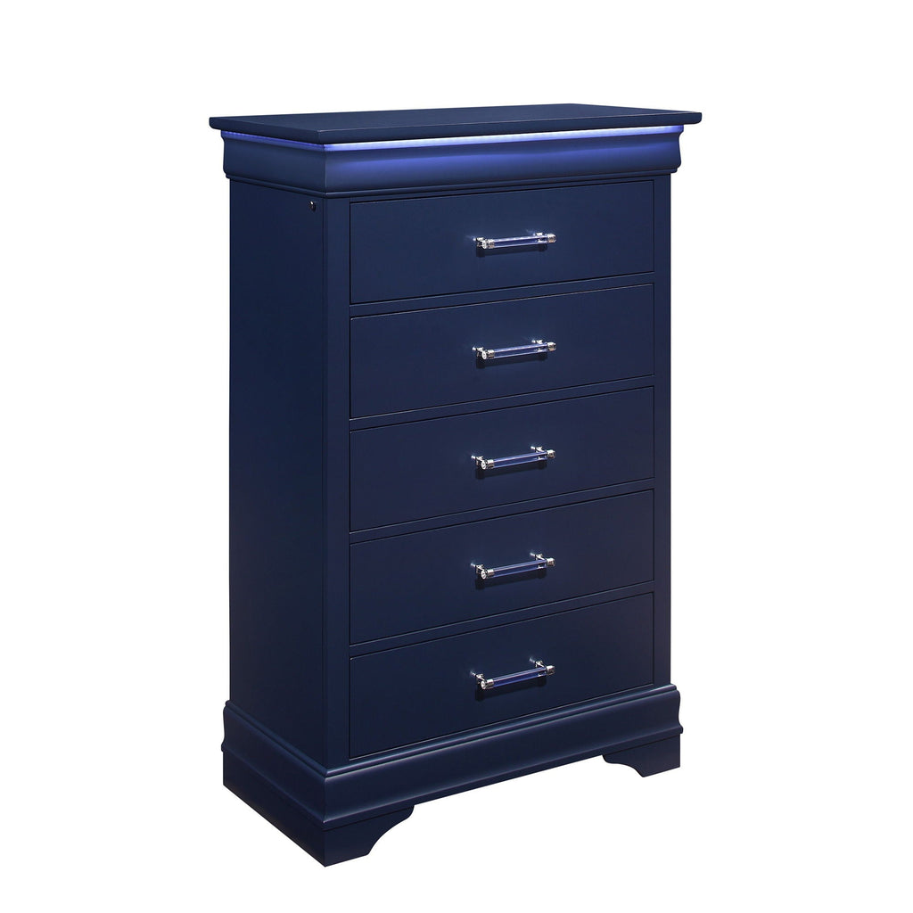 Charlston - 5 Piece Bedroom Set With LED Headboard