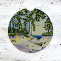 Car Coaster:  I Follow My Heart and It Leads Me To The Lake. Artist Christi Dreese